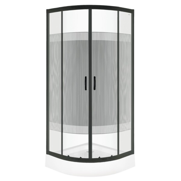 KERRA - Kabína sprchová Xenia Duo ČIERNA 80 (s vaničkou) 5907548114303