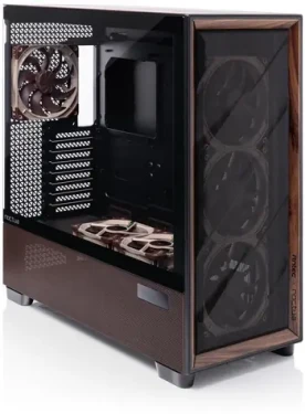 Antec Flux Pro Noctua Edition čierna/drevo / Skriňa / E-ATX / 6x ventilátor Noctua / 2x USB-C / tvrdené sklo (0000013216)