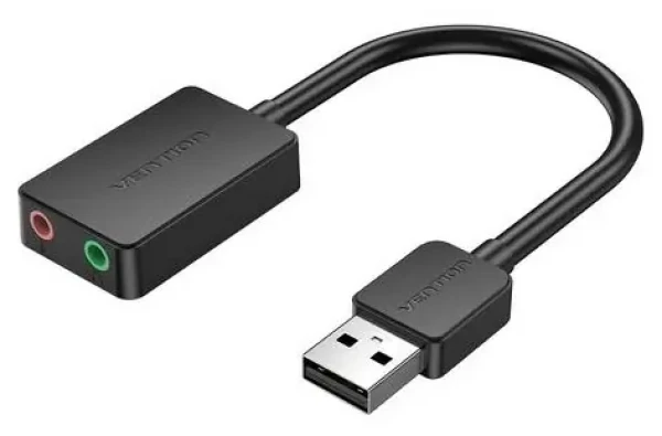 Vention externá zvuková karta USB 2.0 15 cm / Externá zvuková karta / USB 2.0 / TRS 3,5 mm (CDYB0)