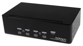 StarTech 4-portový Dual DVI USB / KVM prepínač / 4× USB 2.0 / max. 2048×1536 / čierna (SV431DD2DUA)