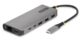 StarTech USB-C Multiport Hub 140W šedá / Rozbočovač / HDMI / Ethernet RJ-45 / 2x USB-A / 3x USB-C (315B-USBC-MULTIPORT)