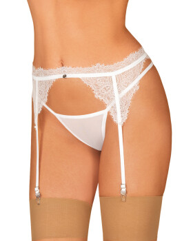 Elegantný podväzkový pás Bianelle garter belt Obsessive bílá