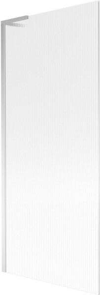 MEXEN/S - Next L vaňová zástena FIX 80 x 150, prúžky, chróm 895-080-000-03-09-01