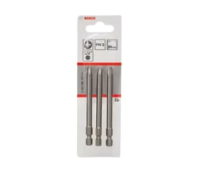 BOSCH Sada skrutkovacích bitov PH3 89 mm / Sada skrutkovacích bitov / 3 ks / Extra odolné / Šesťhranná stopka 1/4" (2607001537)