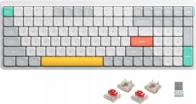 Nuphy - Air96 V2 Wireless Mechanical Keyboard - Bezdrôtová Klawiatura Mechaniczna Slim Ionic White Red