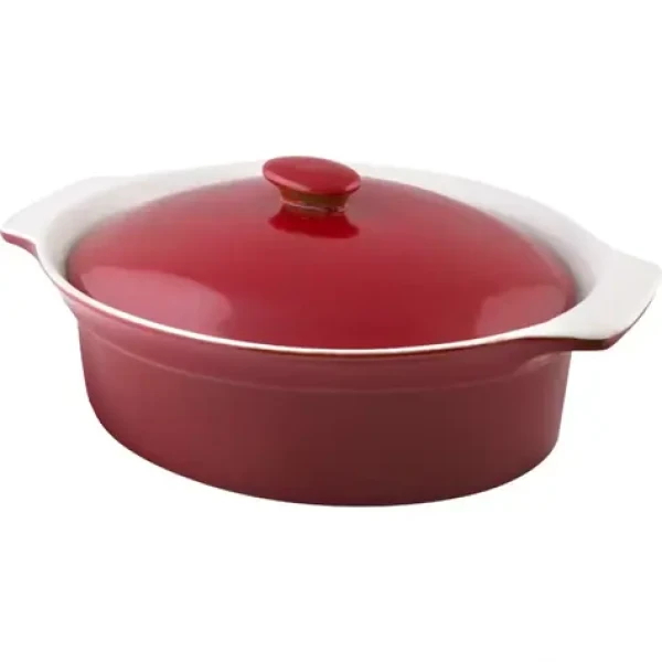 Lamart Casa Zapekací hrniec oválny 2.7l červená / keramika (8590669349692)