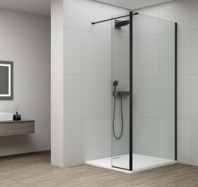 POLYSAN - ESCA BLACK MATT sprchová zástena, fixné sklo 700 číre sklo, otoč. panel 600 ES3A70B60B