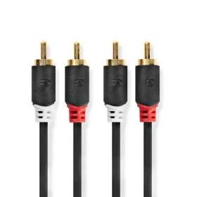 Nedis Stereo Audio kábel 2x RCA (M) - 2x RCA (M) 0.50 m antracit (CABW24200AT05)