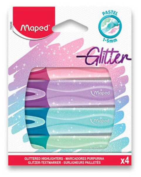 Maped Zvýrazňovače Classic Glitter 4ks (141635)