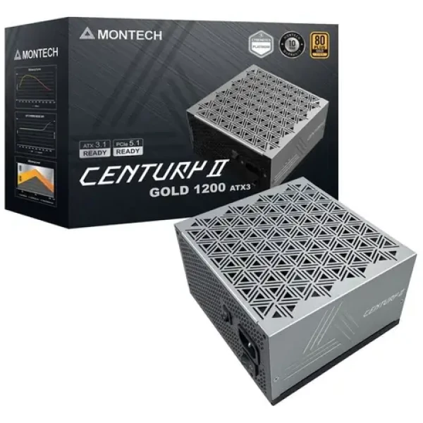 Montech Century II 1200W / ATX 3.1 / 1200W / 80 PLUS Gold / modulárne (CENTURY II 1200W)