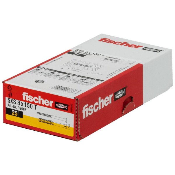 Fischer SXS príchytka s dlhým driekom 150 mm 8 mm 92683 25 ks; 92683