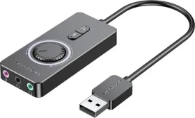 Vention Externá zvuková karta USB / Zvuková karta / line-in / line-out / 16bit / 44,1-48 kHz / 1 m (CDRBF)