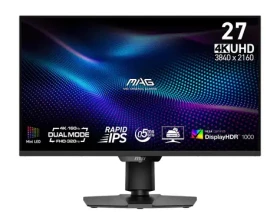 27" MSI MAG 274UPDFDE E16M čierna / UHD / IPS / 16:9 / 0.5ms / 1000:1 / 400cd-m2 / HDMI + DP / VESA (9S6-3CF09H-012)