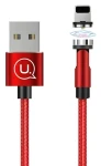 USAMS US-SJ472 U59 červená / Nabíjací kábel / Lightning / Magnetický / 1m / 2.1A (SJ472USB02)