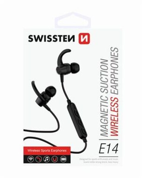 SWISSTEN ACTIVE čierna / Bluetooth slúchadlá / BT 4.2 (51105090)