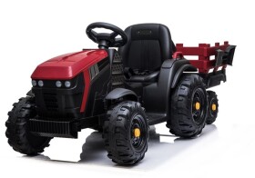 Mamido Detský elektrický traktor Farmer s vlečkou a lopatou červený