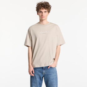 Tričko Calvin Klein Jeans Ss 16S Ck Trvl Lines Graphic Tee Plaza Taupe M