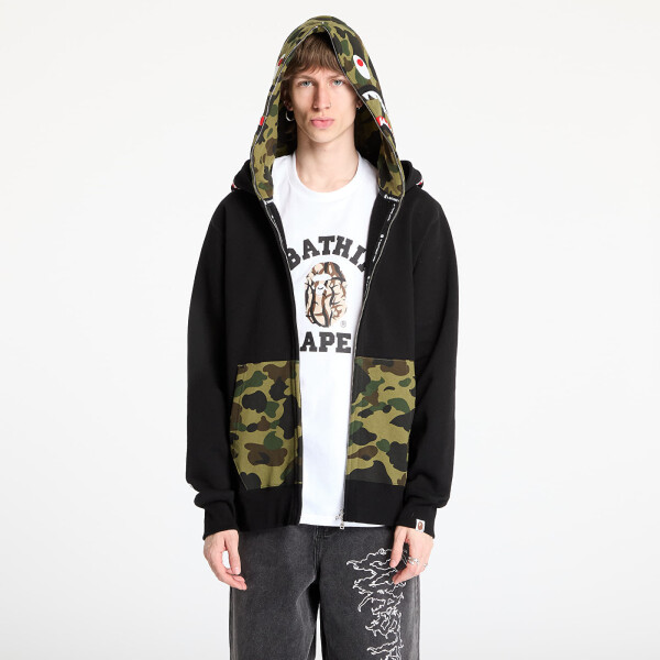 Mikina A BATHING APE 1St Camo Shark Full Zip Double Hoodie UNISEX Black S