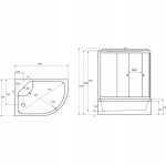 KERRA - Kabína s hydromasážou Jukon 120/80 (ľavá) 5907548108203
