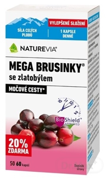 NATUREVIA Mega brusnice so zlatobyľou 60 kapsúl