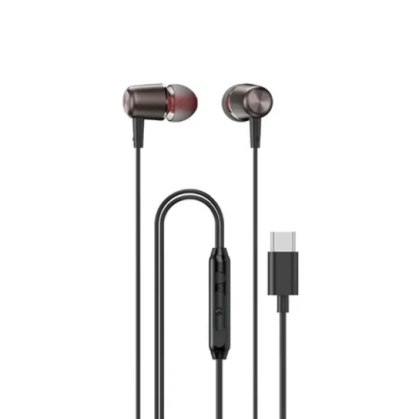Dudao X1 PROT drôtové slúchadlá do uší čierna / s mikrofónom / USB-C / kábel 1.2 m (164544)