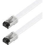 Maxtrack TI56-10L RJ45 sieťové káble, prepojovacie káble CAT 8.1 U/FTP 10 m biela plochý 1 ks; TI56-10L
