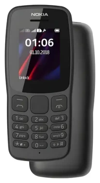 Nokia 106 čierna / Mobilný telefón / Tlačítkový / Klasický (36999)