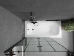 MEXEN/S - Vega obdĺžniková vaňa 170 x 70 cm s panelom + vaňová zástena 120, čierna vzor 550117077X9212027077