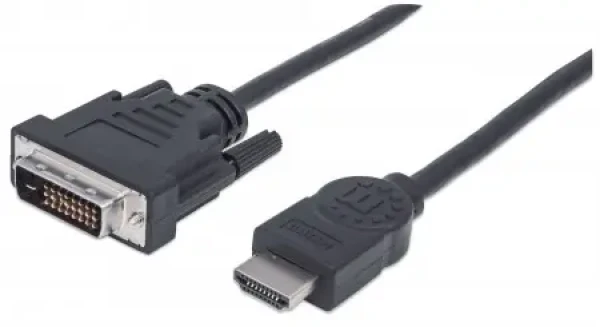 Manhattan kábel pre monitory HDMI-DVI-D 1.8m / dual link (372503)