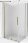 MEXEN/S - Velár sprchovací kút, posuvné dvere 120 x 100, dekor, zlato 871-120-100-31-50