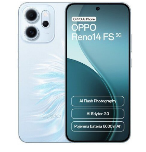 Oppo Reno14 FS 5G Dual Sim 12GB RAM 512GB - Opal Blue