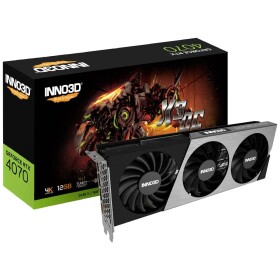 INNO3D GEFORCE RTX 4070 X3 OC 12G / 2505 MHz / 12GB GDDR6X / 192bit / 1x HDMI + 3x DP / 200W (8) (N40703-126XX-185252L)