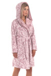 Dámsky župan Flora s kapucňou krátky 48564303 mauve mist - Vestis XXL
