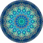 Jedlý papier modrá mandala 19,5 cm - Pictu Hap - Pictu Hap