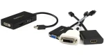 StarTech Adaptér Mini DisplayPort na VGA/DVI/HDMI čierna / Videoadaptér / 1920 x 1200 px / 0,15 m (MDP2VGDVHD)
