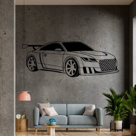 Veselá Stena Samolepka Audi Auto Farba: čierna, Veľkosť: 100 x 40 cm