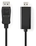 Nedis DisplayPort - HDMI čierna / Adaptérový kábel / 4K 30Hz / 3 m / poniklované konektory (CCGB37100BK30)