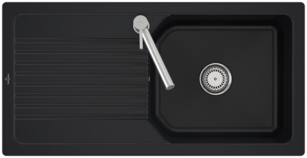 VILLEROY & BOCH VILLEROY & BOCH - Keramický drez Villeroy &amp; Boch Linara 60, 338601R7 Pure Black 338601R7