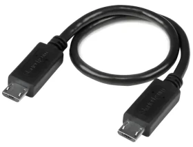 StarTech Micro-USB čierna / Kábel / Micro-USB / 20 cm / USB 2.0 (UUUSBOTG8IN)