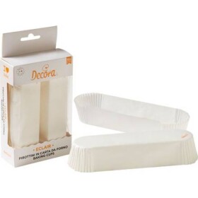 Papierové košíčky na eclair 135x33x28mm biele 60 ks - Wilton - Decora - Decora