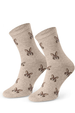 PÁNSKE VEĽKONOČNÉ PONOŽKY 136 béžová melanž 41-43