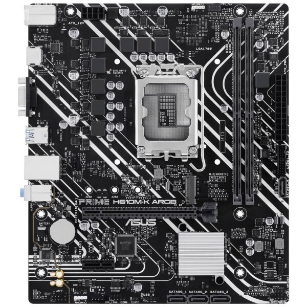 ASUS PRIME H610M-K ARGB / H610 / LGA 1700 / 2x DDR5 / PCIEx16 / 1x GLAN / mATX (90MB1G90-M0EAY0)