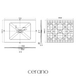 CERANO - Sprchová vanička obdélníková FlexiCut - SMC/minerální kompozit - upravitelná - bílá matná - 140x100x3 CER-666103