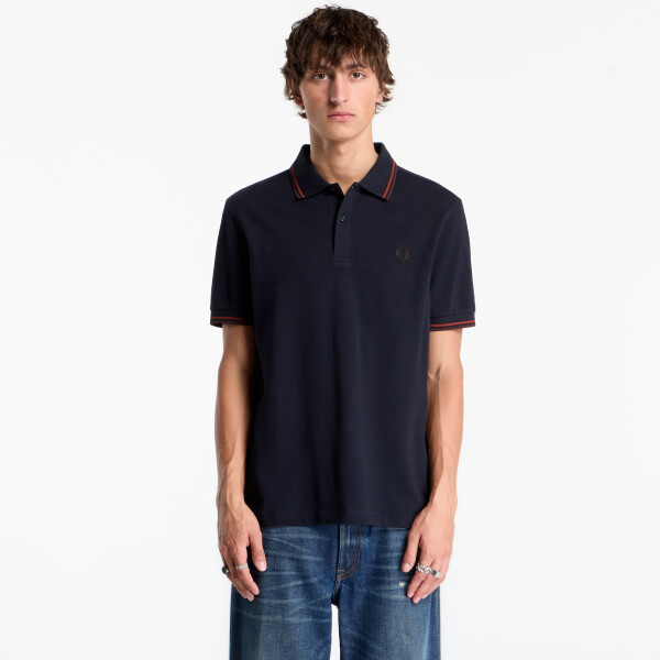 Tričko FRED PERRY Twin Tipped Fred Perry Shirt Navy XXL