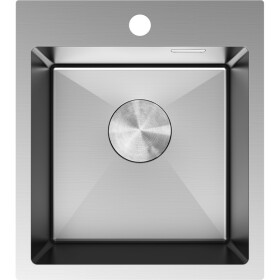 MEXEN - Solix oceľový drez 1-bowl 400 x 450 mm, nerez 6401401000-01