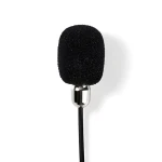Nedis Klopový mikrofón / Mikrofón / Všesmerový / Káblový / 3.5 mm / Veterný filter (MICCJ105BK)