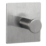 Spirella PUNT-Square háčik na uteráky / kartáčovaná nerez oceľ / samolepiaci / 45 x 45 mm (7610583139399)