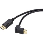 Renkforce DisplayPort prepojovací kábel Konektor DisplayPort, Konektor DisplayPort 1.50 m čierna SP-9163732 pozlátené kontakty Kábel DisplayPort; SP-9163732