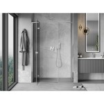 MEXEN/S - Mist-H L sprchové dvere krídlové ľavé 130, transparent, chróm 8A5L-130-001-01-00-L