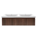 Kúpeľňová skrinka s umývadlom SAT Evolution 118x30x44,8 cm orech Aida mat SATEVO120NAU5 SATEVO120NAU5